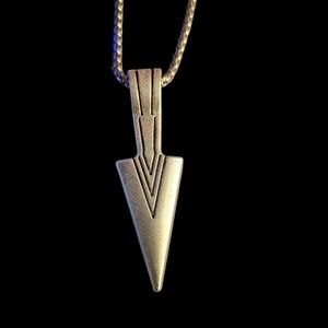 Modern Silver Geometric Jewelry Pendant